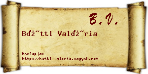Büttl Valéria névjegykártya